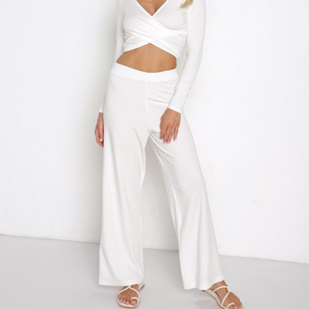 L Space Charlie Pant Cream, Med - NWT